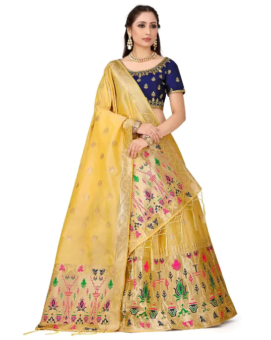 MIMOSA Embroidered Embellished Lehenga Choli Set with Dupatta 