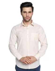 Men's Solid Regular Fit Cotton Casual Full Sleeves Shirt Amazon Todays Fahion Deals