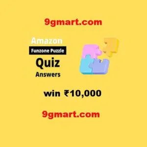 Win Rs. 10,000 Solve Amazon Puzzle Quiz 9gmart online shopping offers